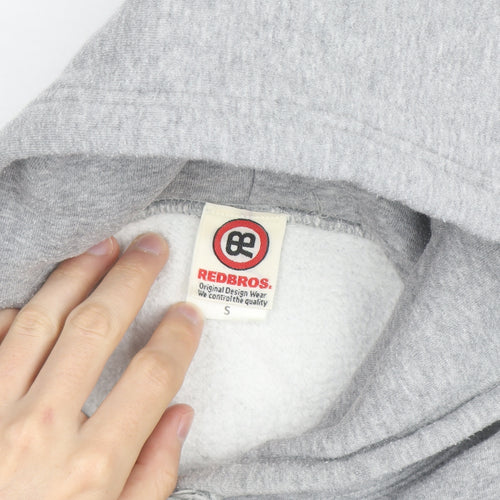 REDBROS Men's Grey Dog Graphic Pullover Hoodie Size S