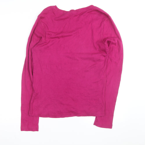 Ralph Lauren Men Pink Long Sleeve Cotton Crew Neck T-Shirt XL