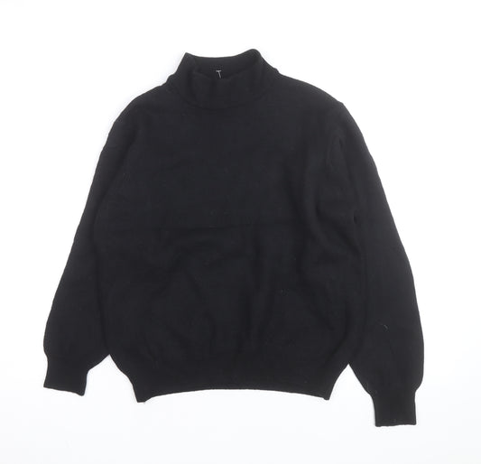 Brandini Women's Black Roll Neck Wool Jumper Size M
