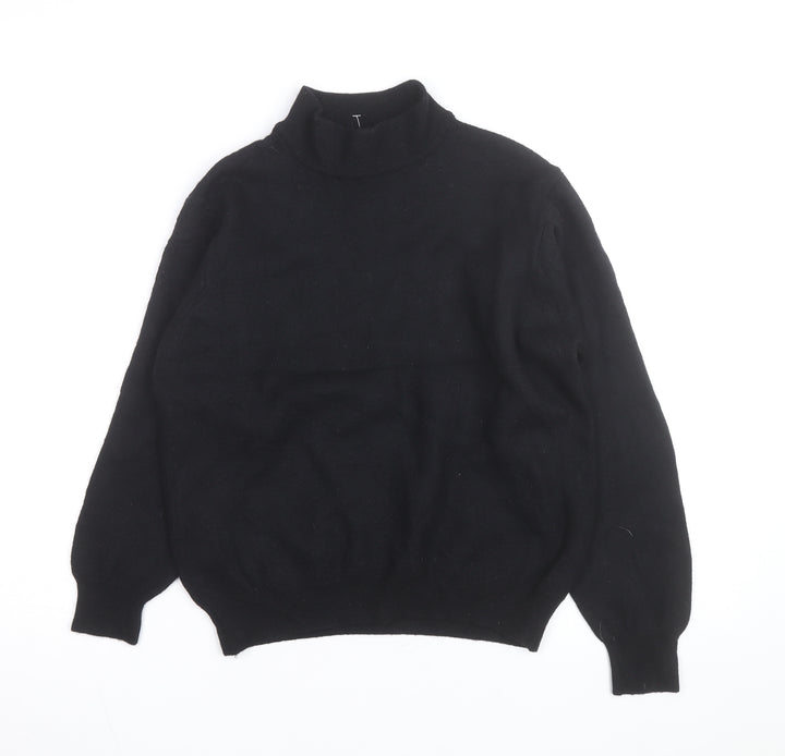 Brandini Women's Black Roll Neck Wool Jumper Size M