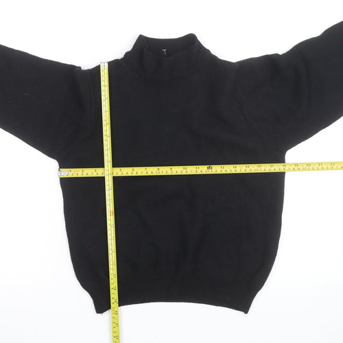 Brandini Women's Black Roll Neck Wool Jumper Size M