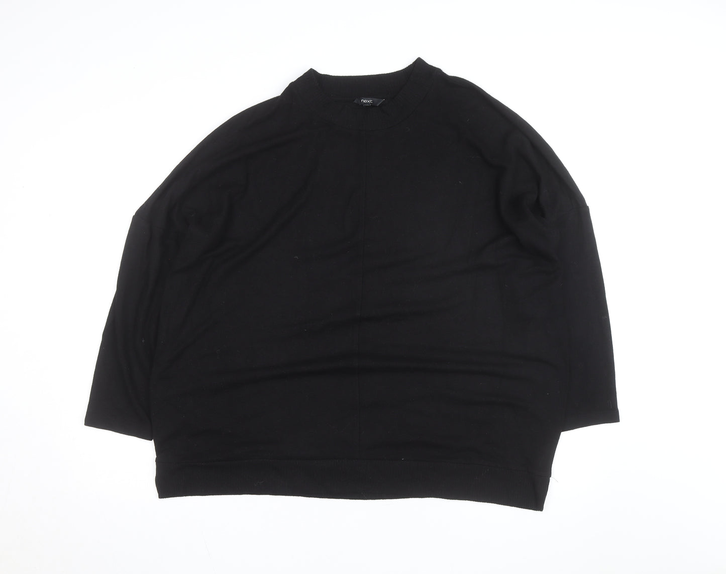 Next Men's Black XL Crew Neck Cotton Knit Pullover Jumper