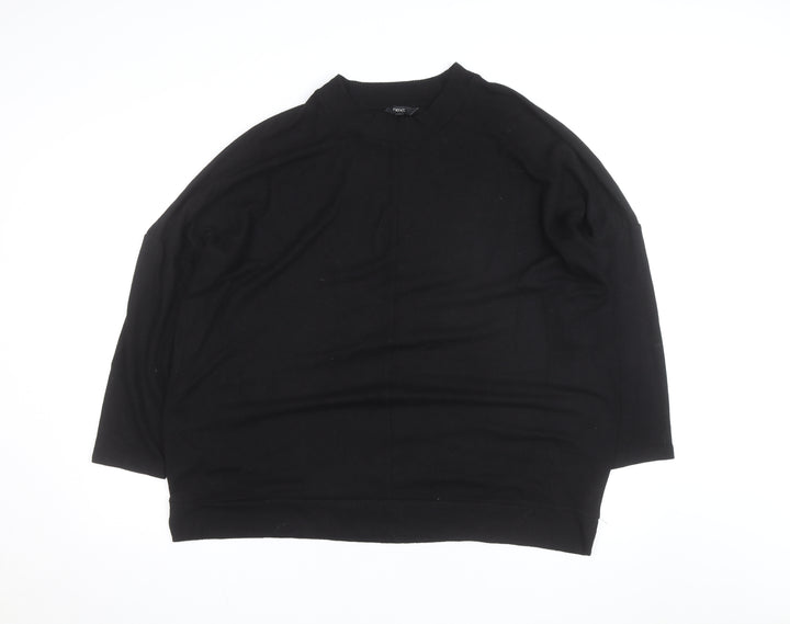 Next Men's Black XL Crew Neck Cotton Knit Pullover Jumper