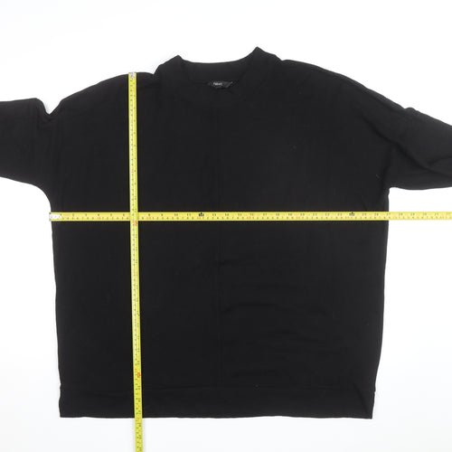 Next Men's Black XL Crew Neck Cotton Knit Pullover Jumper