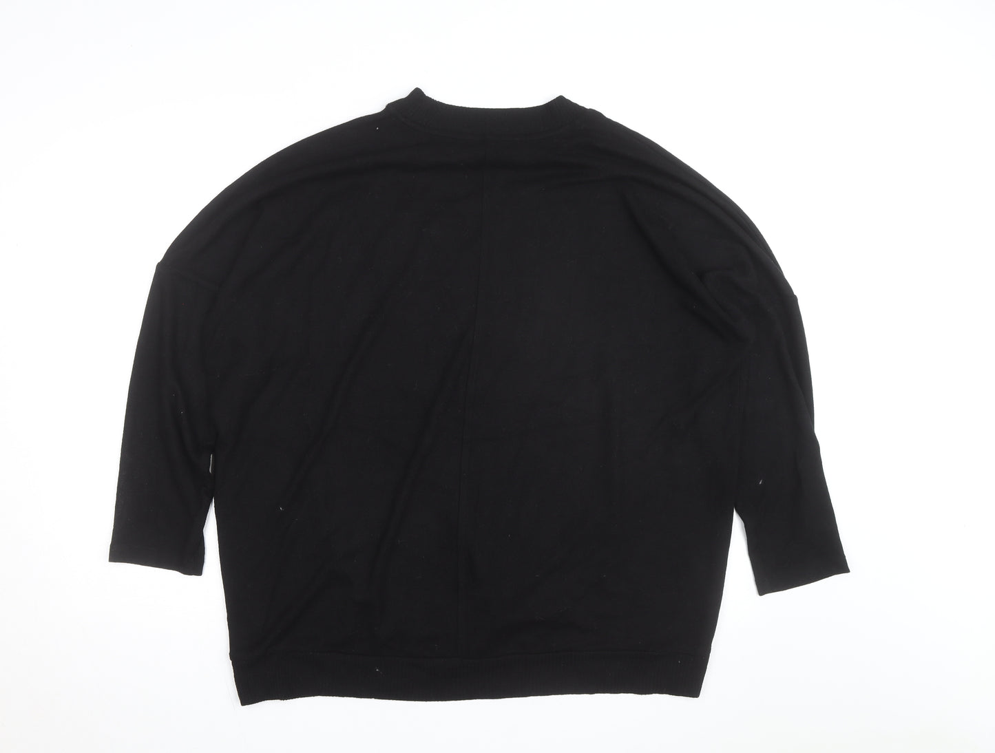 Next Men's Black XL Crew Neck Cotton Knit Pullover Jumper