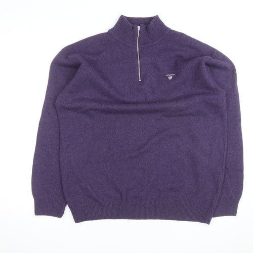 Otago Rugby Men’s Purple Wool 1/2 Zip Jumper XL High Neck
