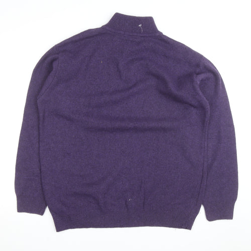 Otago Rugby Men’s Purple Wool 1/2 Zip Jumper XL High Neck