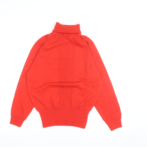 Liz Claiborne Women’s Red Roll Neck Lambswool Blend Petite Jumper Size L