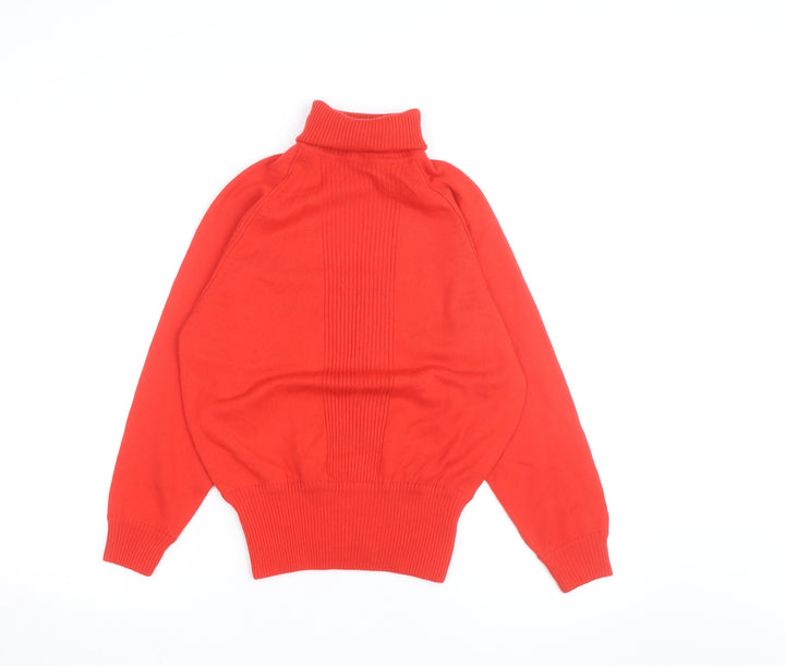 Liz Claiborne Women’s Red Roll Neck Lambswool Blend Petite Jumper Size L