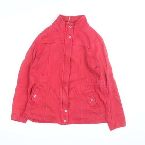 Dash Women Red Cotton Full Zip Lightweight Jacket Size 14