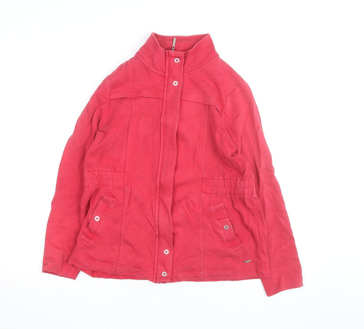 Dash Women Red Cotton Full Zip Lightweight Jacket Size 14