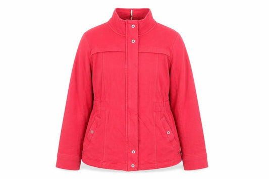 Dash Women Red Cotton Full Zip Lightweight Jacket Size 14