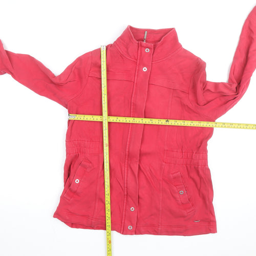 Dash Women Red Cotton Full Zip Lightweight Jacket Size 14