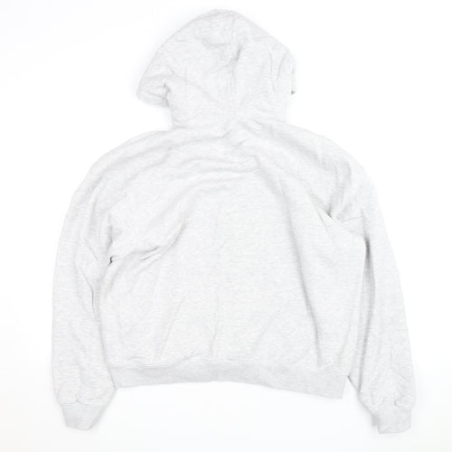 Weekday Men's Grey Pullover Hoodie Size M Fleece Cotton Blend