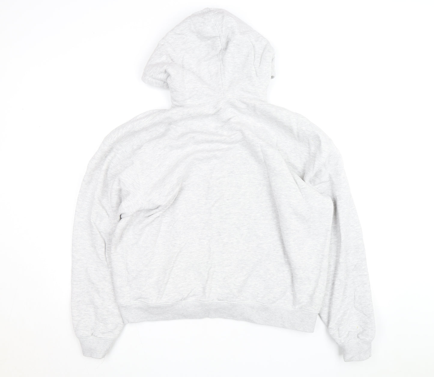 Weekday Men's Grey Pullover Hoodie Size M Fleece Cotton Blend