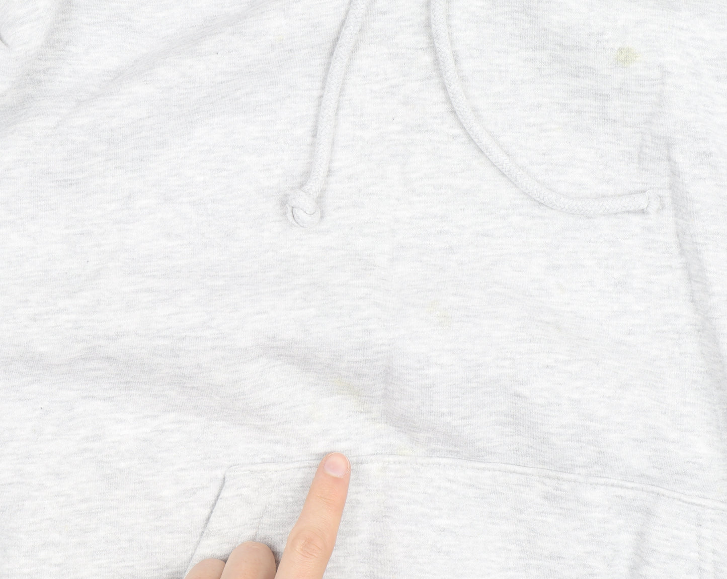 Weekday Men's Grey Pullover Hoodie Size M Fleece Cotton Blend