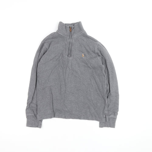 Ralph Lauren Boys Grey 1/4 Zip Fleece Jumper M 10-12 Years