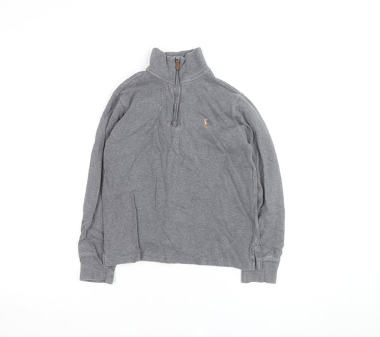 Ralph Lauren Boys Grey 1/4 Zip Fleece Jumper M 10-12 Years