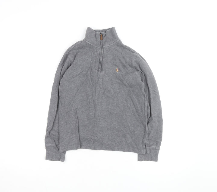Ralph Lauren Boys Grey 1/4 Zip Fleece Jumper M 10-12 Years
