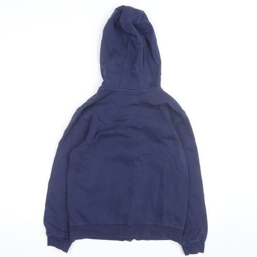 Nike Boys Navy Blue Full Zip Hoodie - Size L (147-158 cm) Cotton Blend