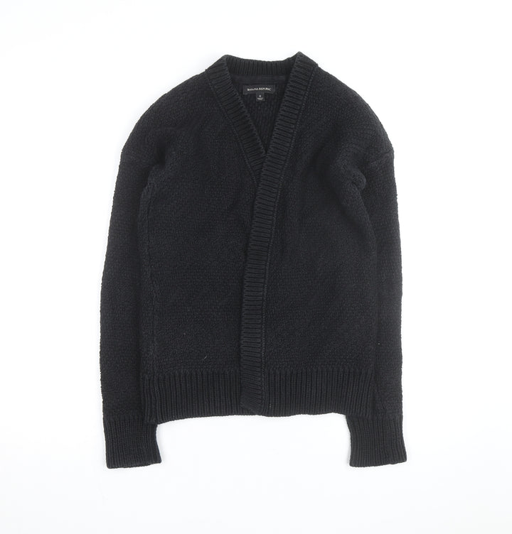 Banana Republic Women's Black Chunky Knit Wool Blend Cardigan S