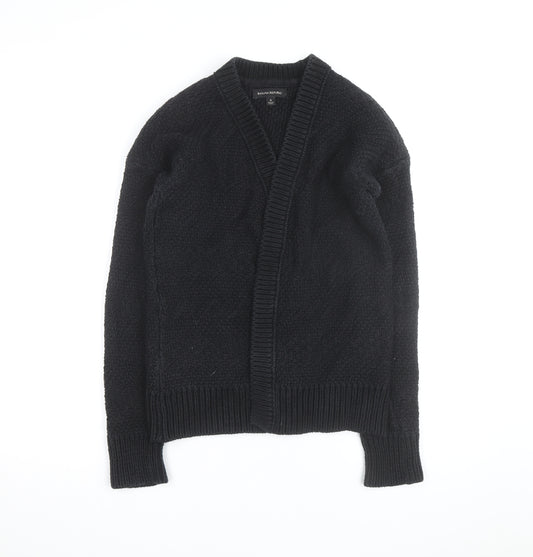 Banana Republic Women's Black Chunky Knit Wool Blend Cardigan S