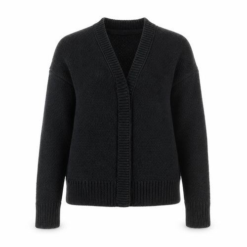 Banana Republic Women's Black Chunky Knit Wool Blend Cardigan S