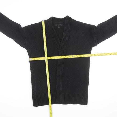 Banana Republic Women's Black Chunky Knit Wool Blend Cardigan S
