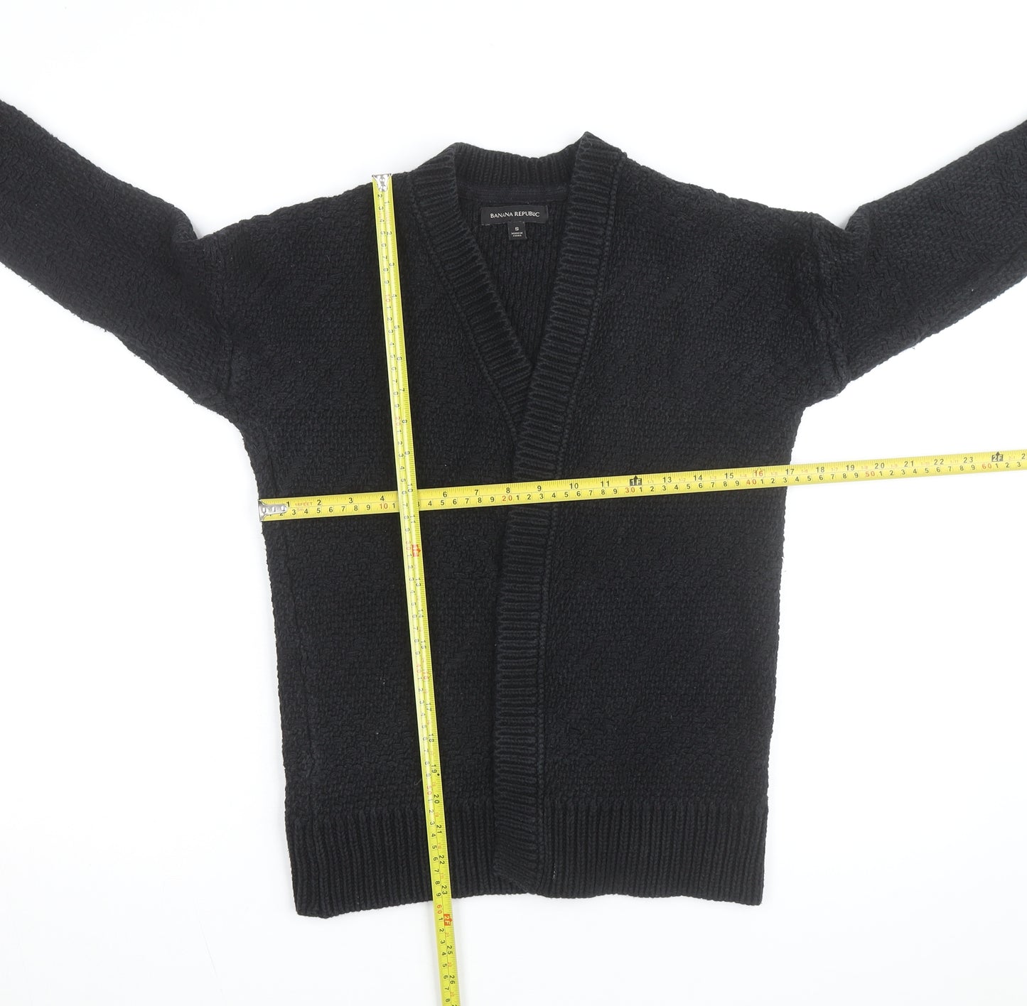Banana Republic Women's Black Chunky Knit Wool Blend Cardigan S