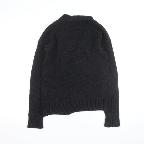 Banana Republic Women's Black Chunky Knit Wool Blend Cardigan S