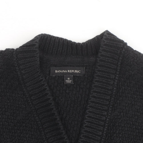 Banana Republic Women's Black Chunky Knit Wool Blend Cardigan S