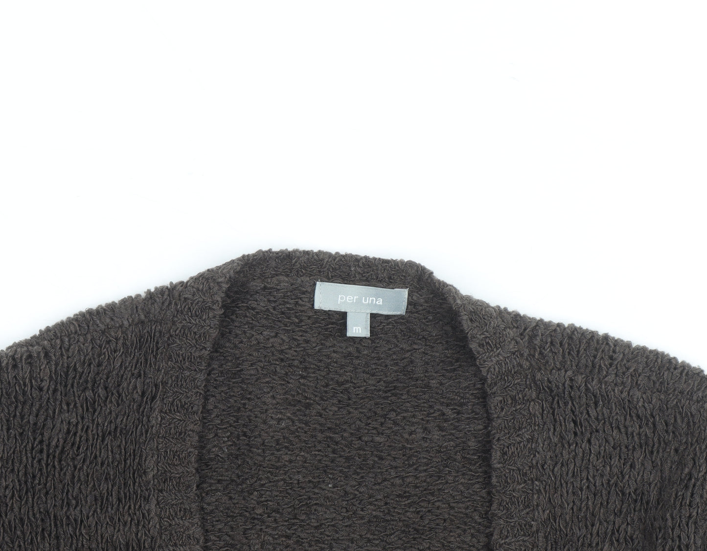 Marks and Spencer Per Una Women's Brown V-Neck Knit Cardigan M