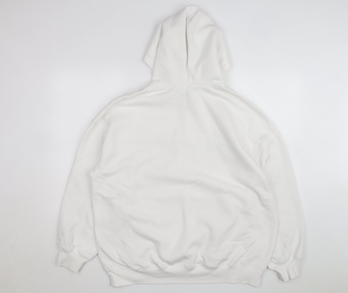 H&M Divided Men's White Boston Pullover Hoodie Size M