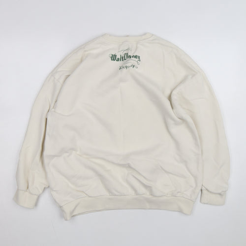 Zara Women Beige Disney Bambi Pullover Sweatshirt Size S