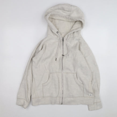 Fat Face Men's Beige Full Zip Hoodie Size M Cotton Knit