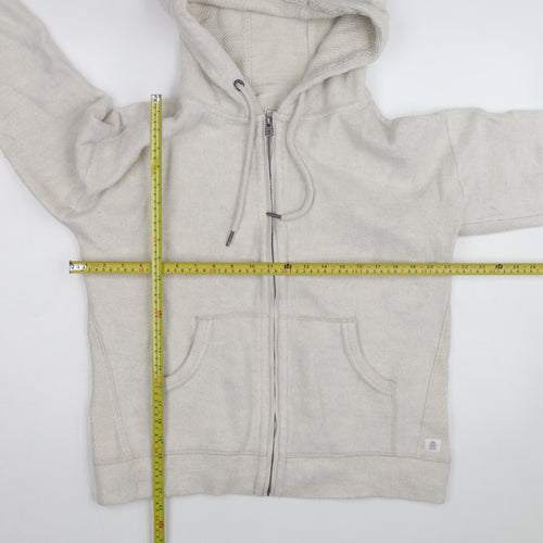 Fat Face Men's Beige Full Zip Hoodie Size M Cotton Knit