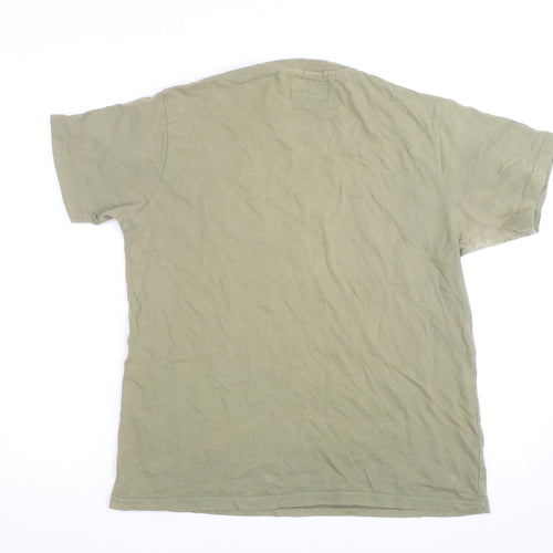 Abercrombie & Fitch Men's Green Crew Neck Graphic T-Shirt Size S