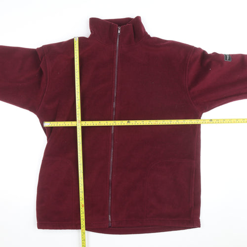 Geese & Gander Men's Burgundy Fleece Windbreaker Jacket Size L