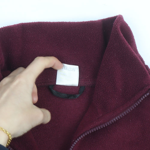 Geese & Gander Men's Burgundy Fleece Windbreaker Jacket Size L