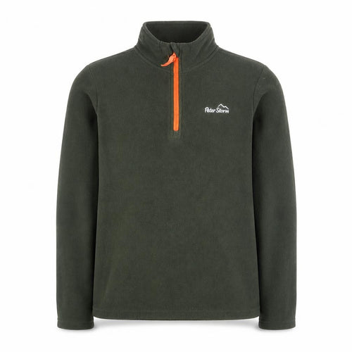 Peter Storm Boys Green 11-12 Years Fleece 1/4 Zip Sweatshirt