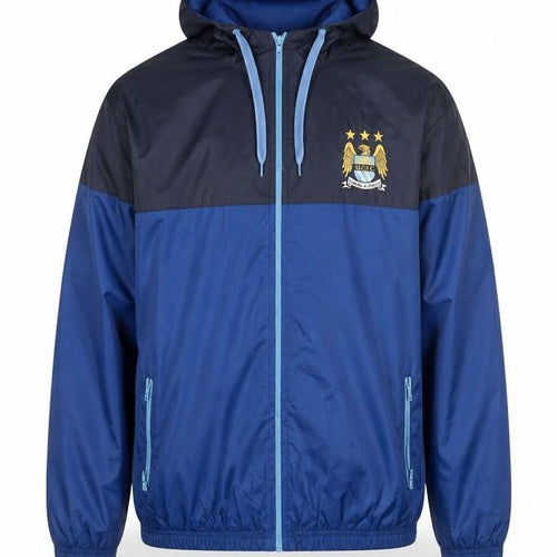 Manchester City Men's Blue 2XL Hooded Windbreaker Jacket