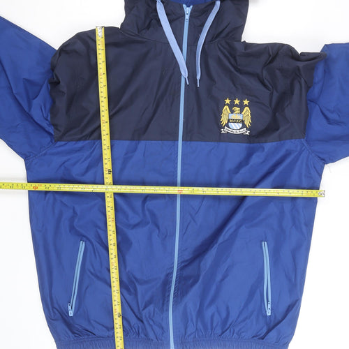 Manchester City Men's Blue 2XL Hooded Windbreaker Jacket