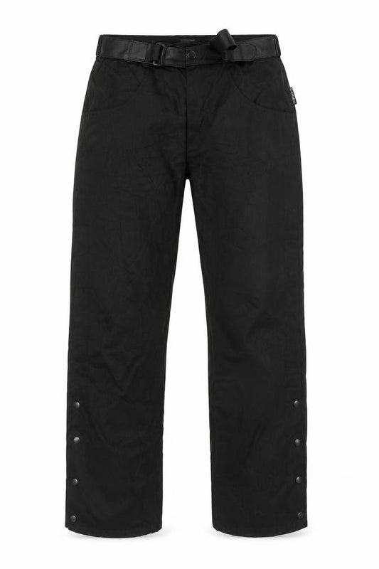 Front view of GOGI Men's Black 32 Cargo Workwear Trousers with Buckle Belt