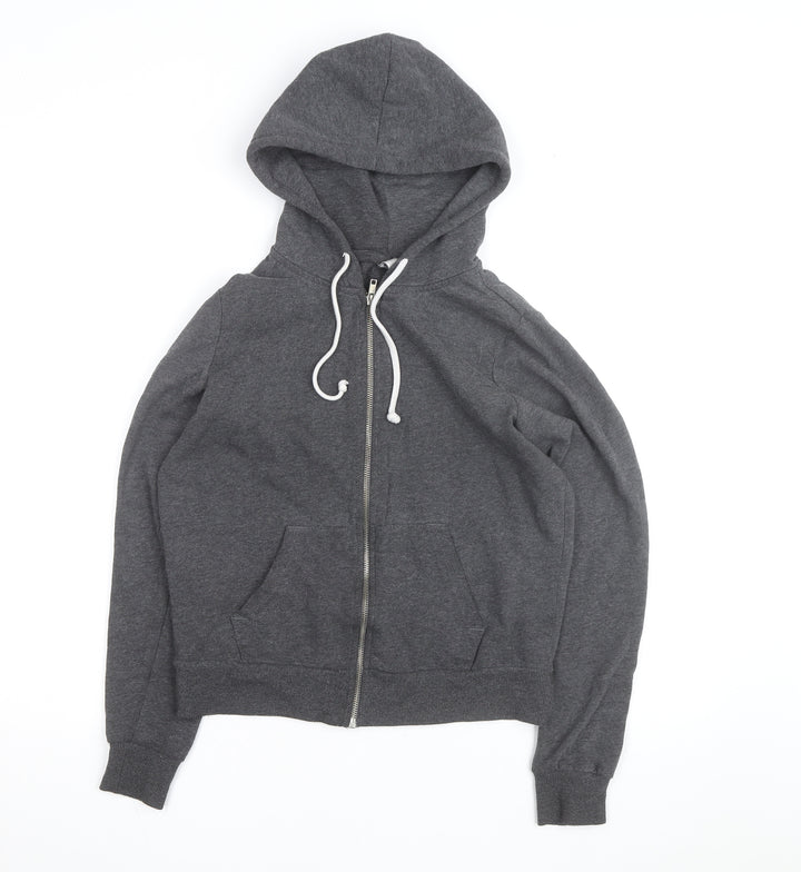 H&M Men’s Grey Full Zip Hoodie Size S Regular Fit Cotton Blend