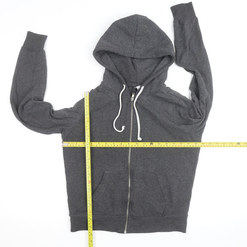 H&M Men’s Grey Full Zip Hoodie Size S Regular Fit Cotton Blend