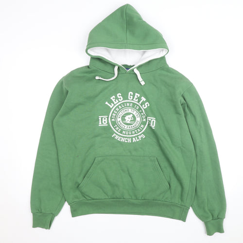 Avomarks Men Green Pullover Hoodie L Hooded French Alps Sweatshirt