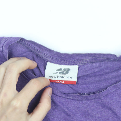 New Balance Women's Purple Short Sleeve Cotton T-Shirt Size S