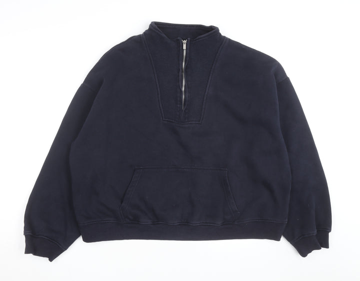 Next Men’s Blue 1/2 Zip Fleece Sweatshirt Size L Regular Fit