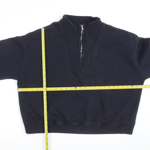 Next Men’s Blue 1/2 Zip Fleece Sweatshirt Size L Regular Fit