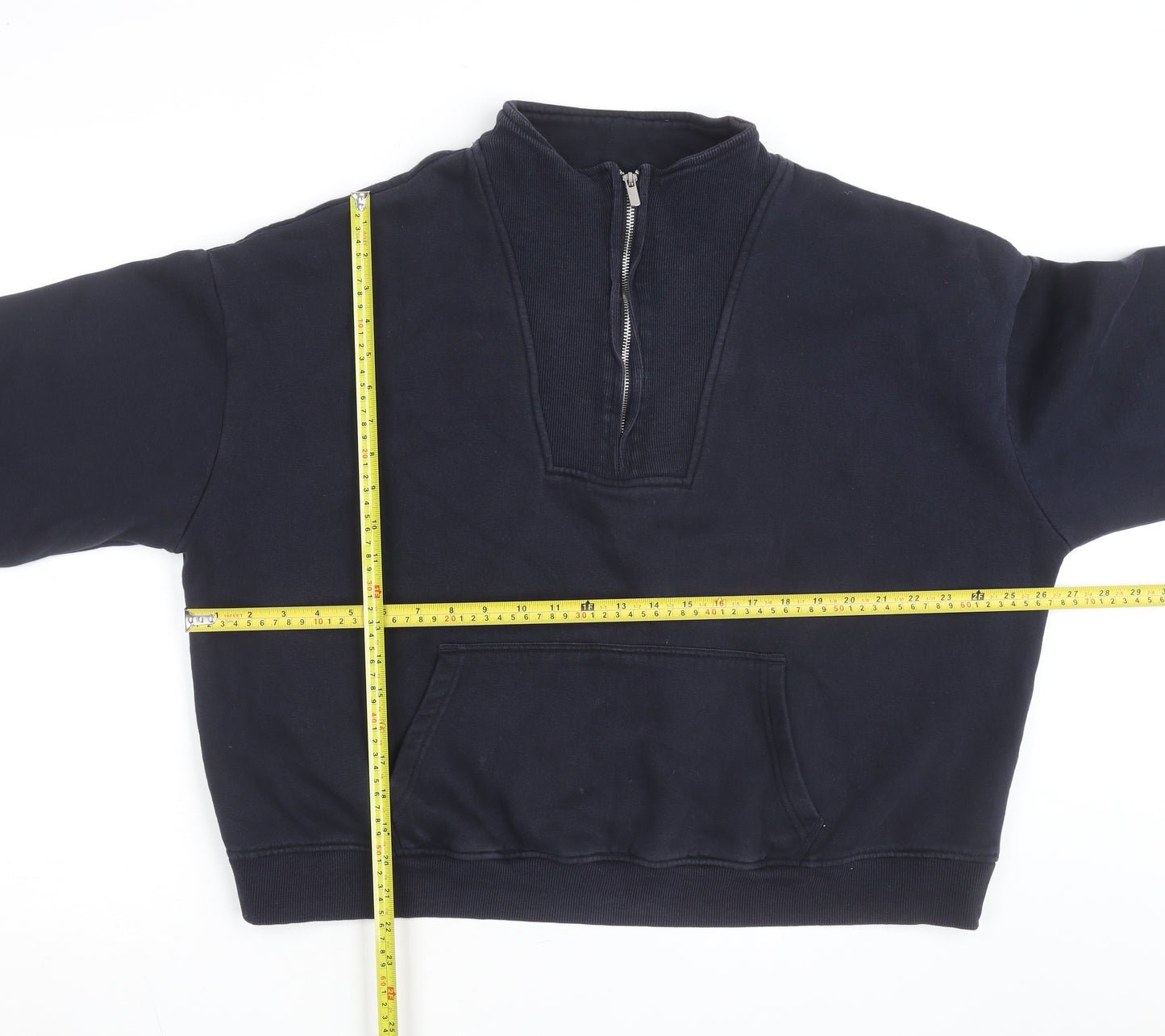 Next Men’s Blue 1/2 Zip Fleece Sweatshirt Size L Regular Fit